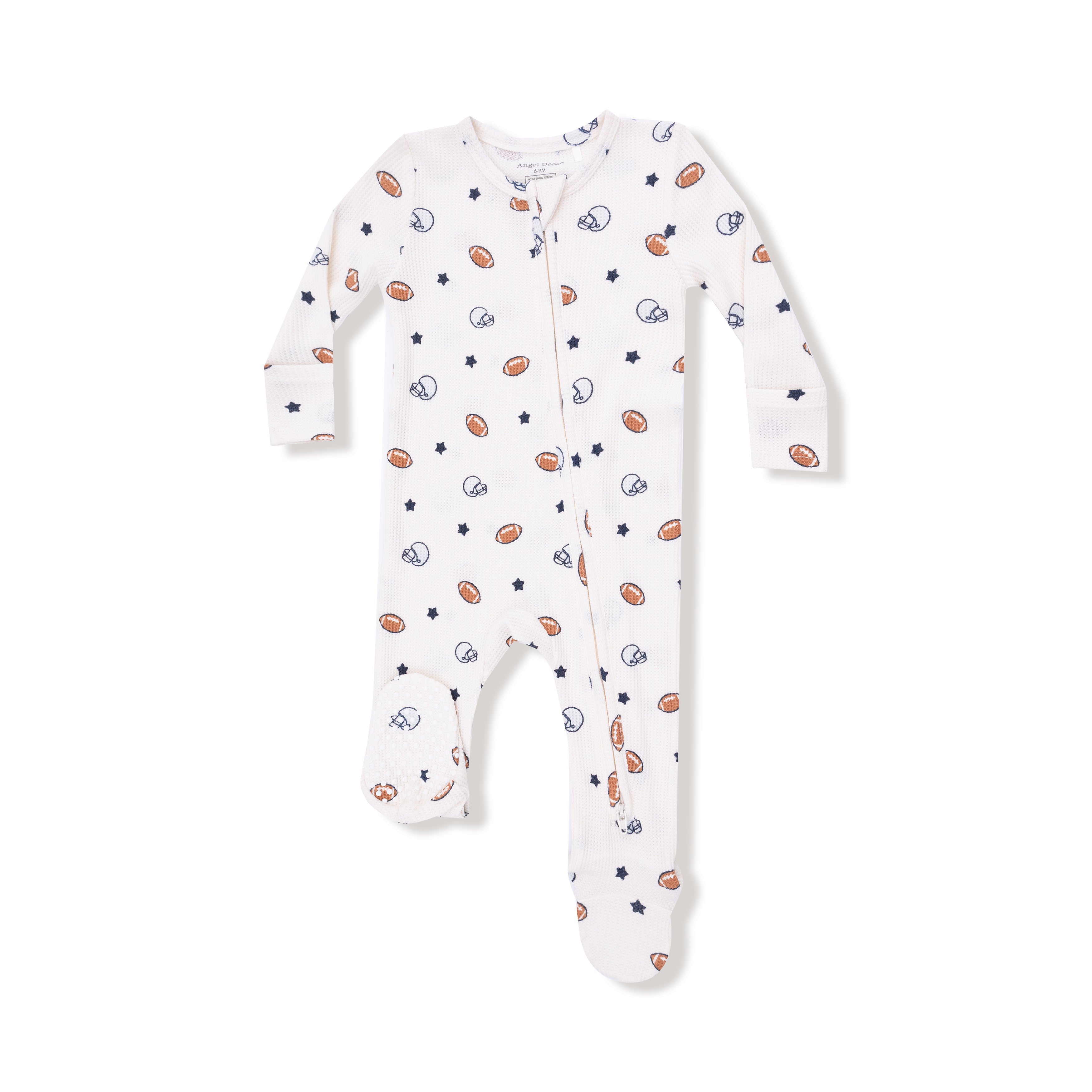 Footballs and Stars - 2 Way Zipper Footie