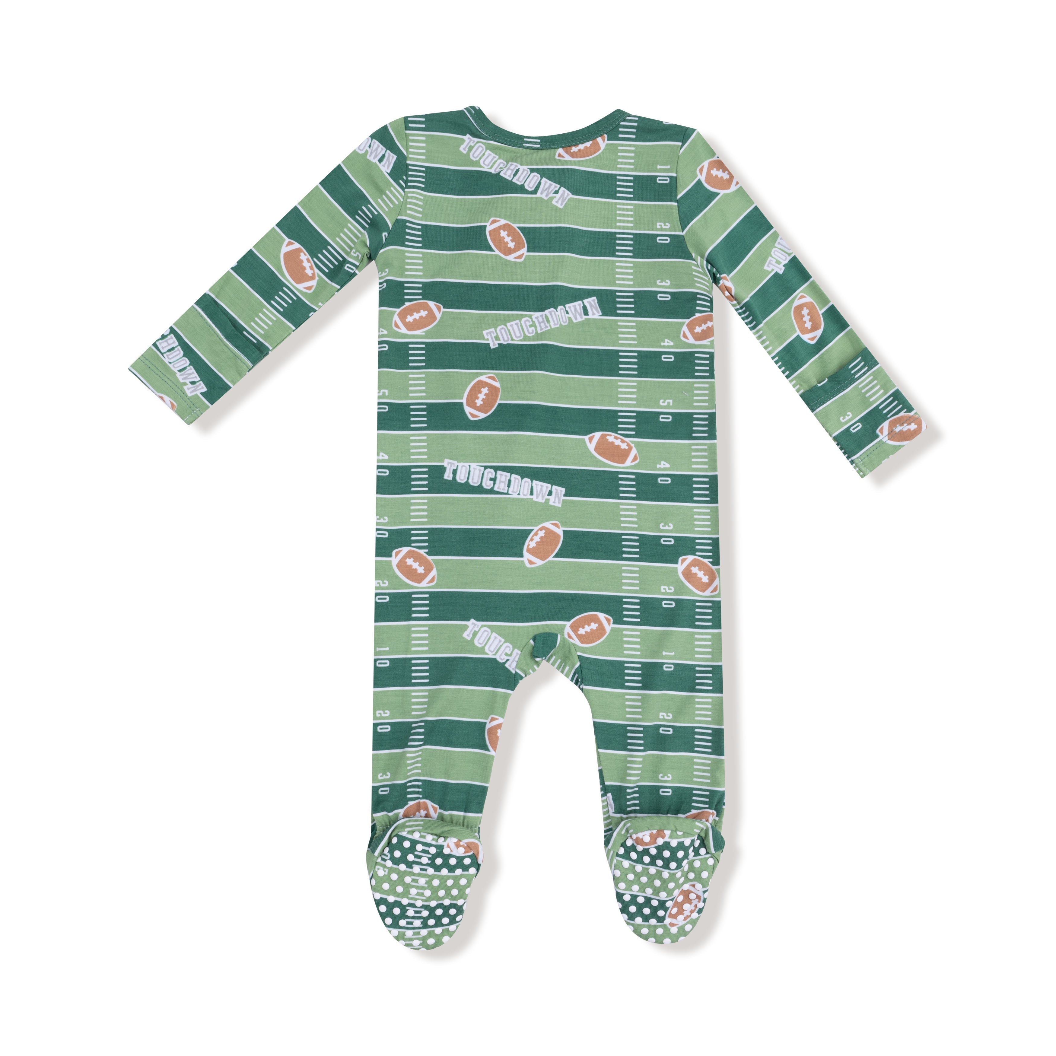Football Field - Glow in the Dark - 2 Way Zipper Footie