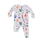 Game Day - Grey - 2 Way Zipper Footie