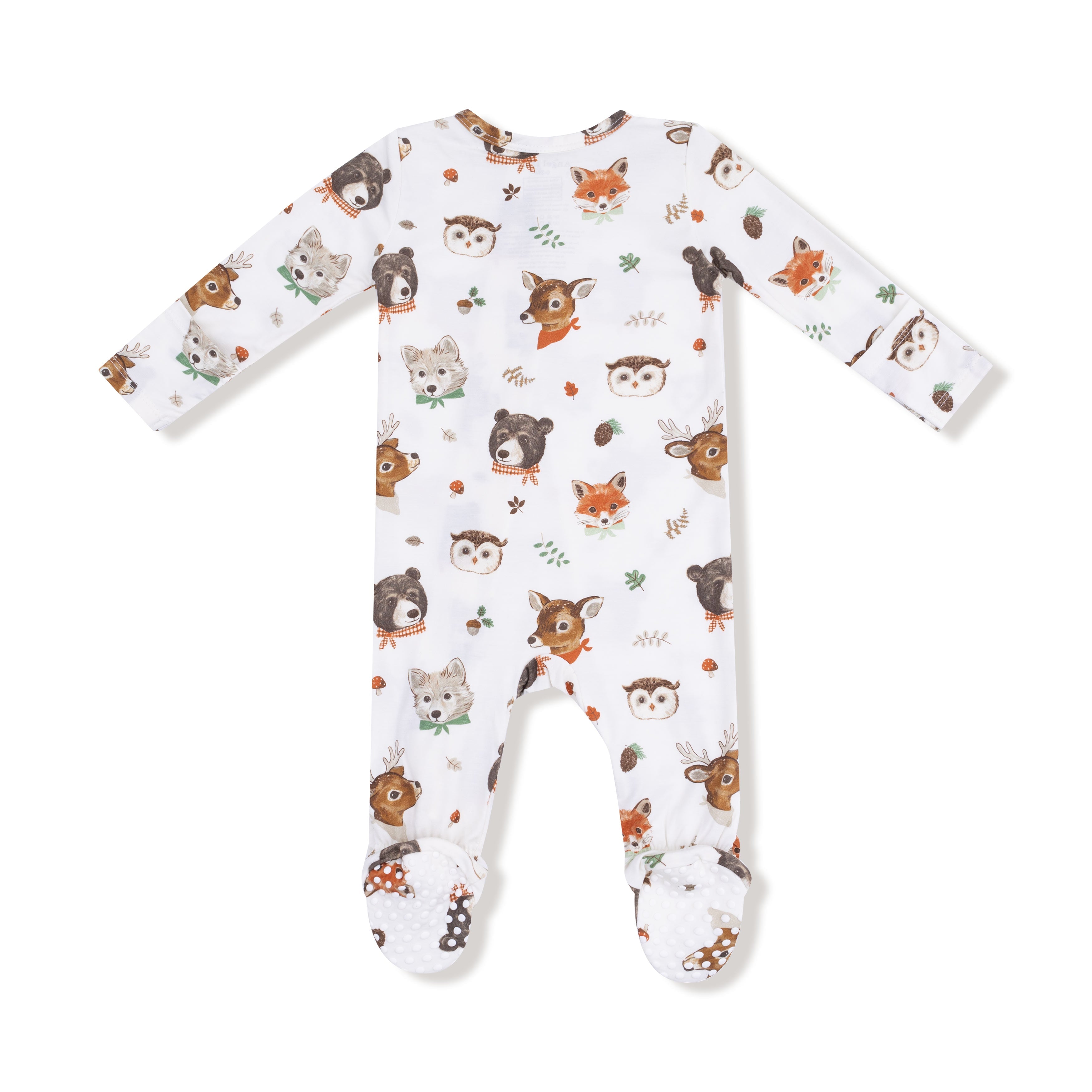 Woodland Animal Faces - 2 Way Zipper Footie