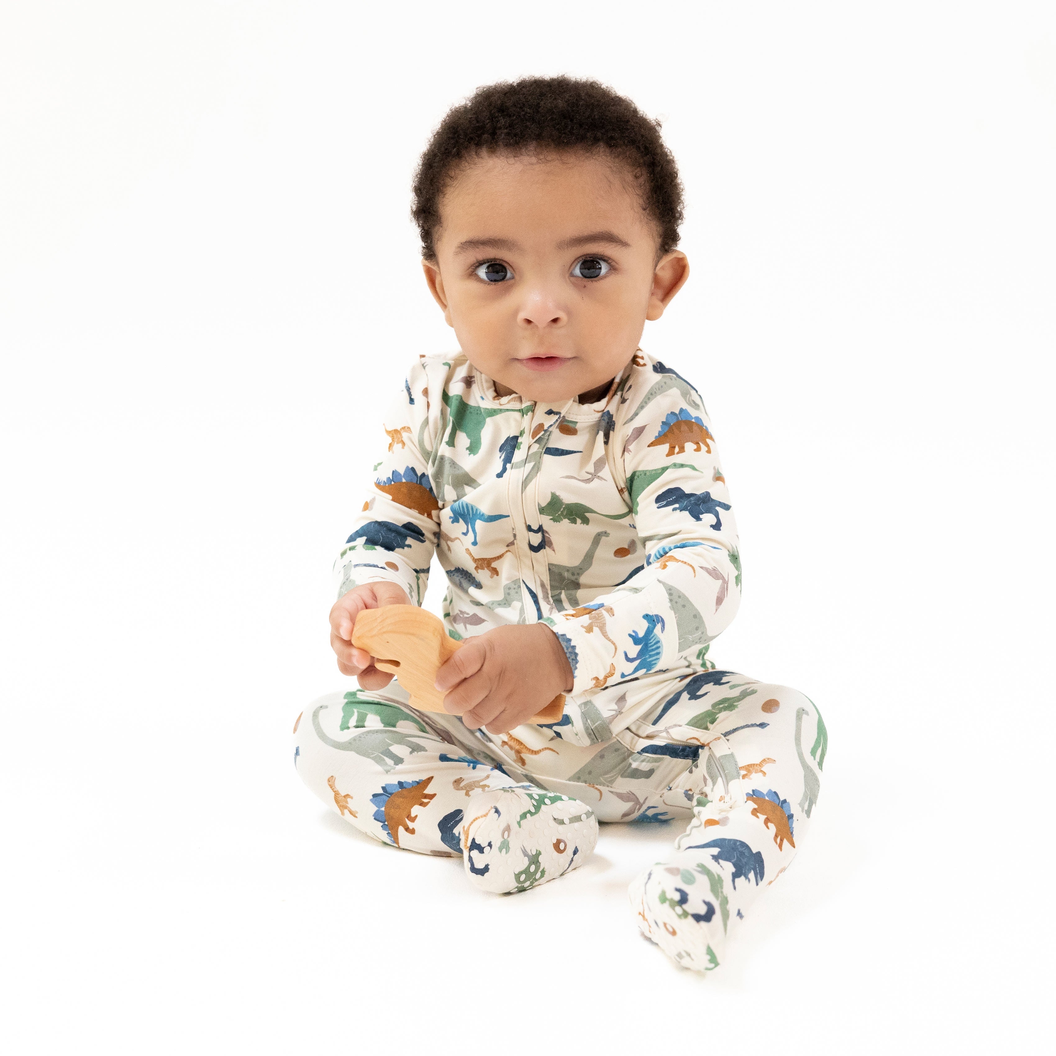 Washy Dinos - 2 Way Zipper Footie