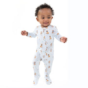 Bestie Dogs Blue - 2 Way Zipper Footie