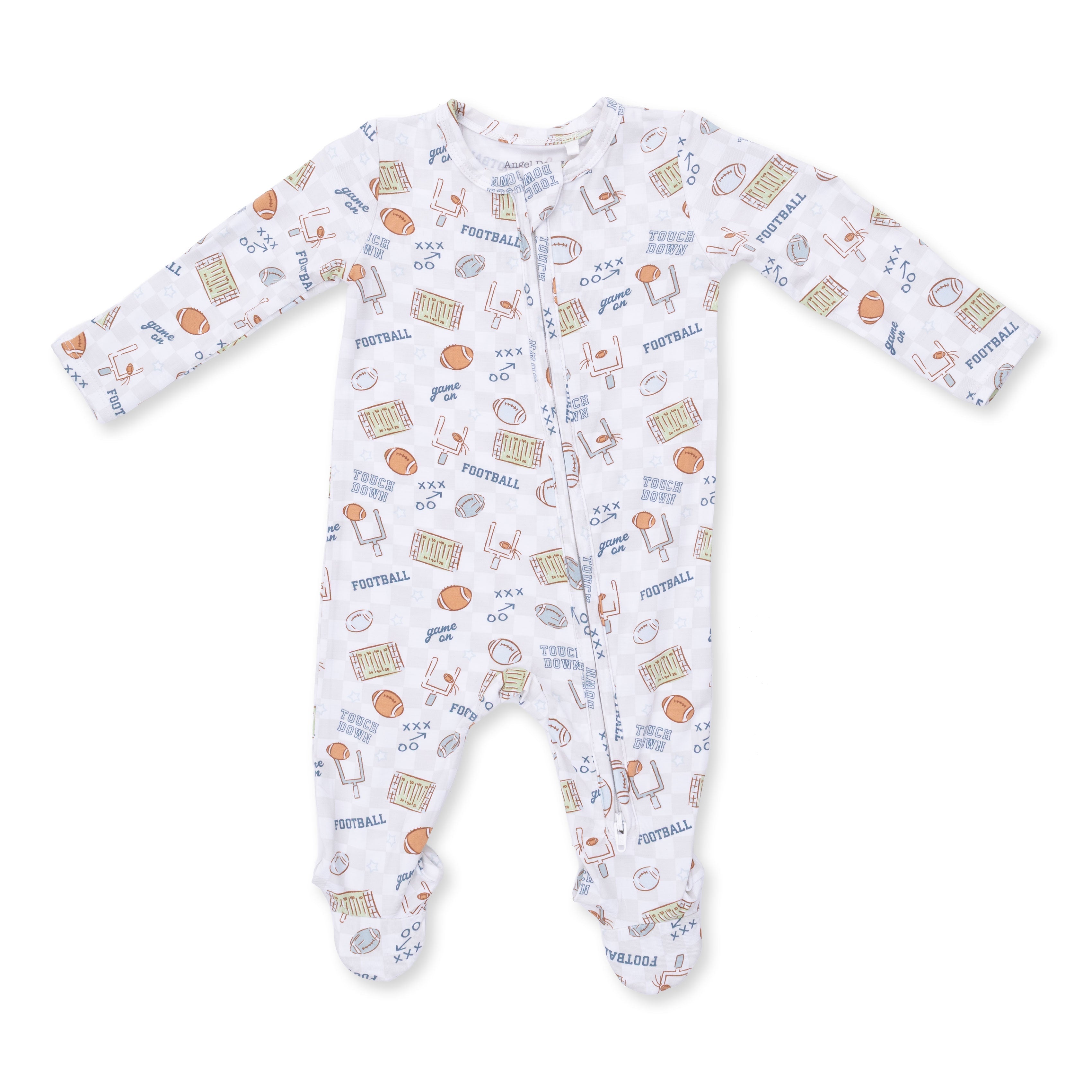 Football Check - 2 Way Zipper Footie