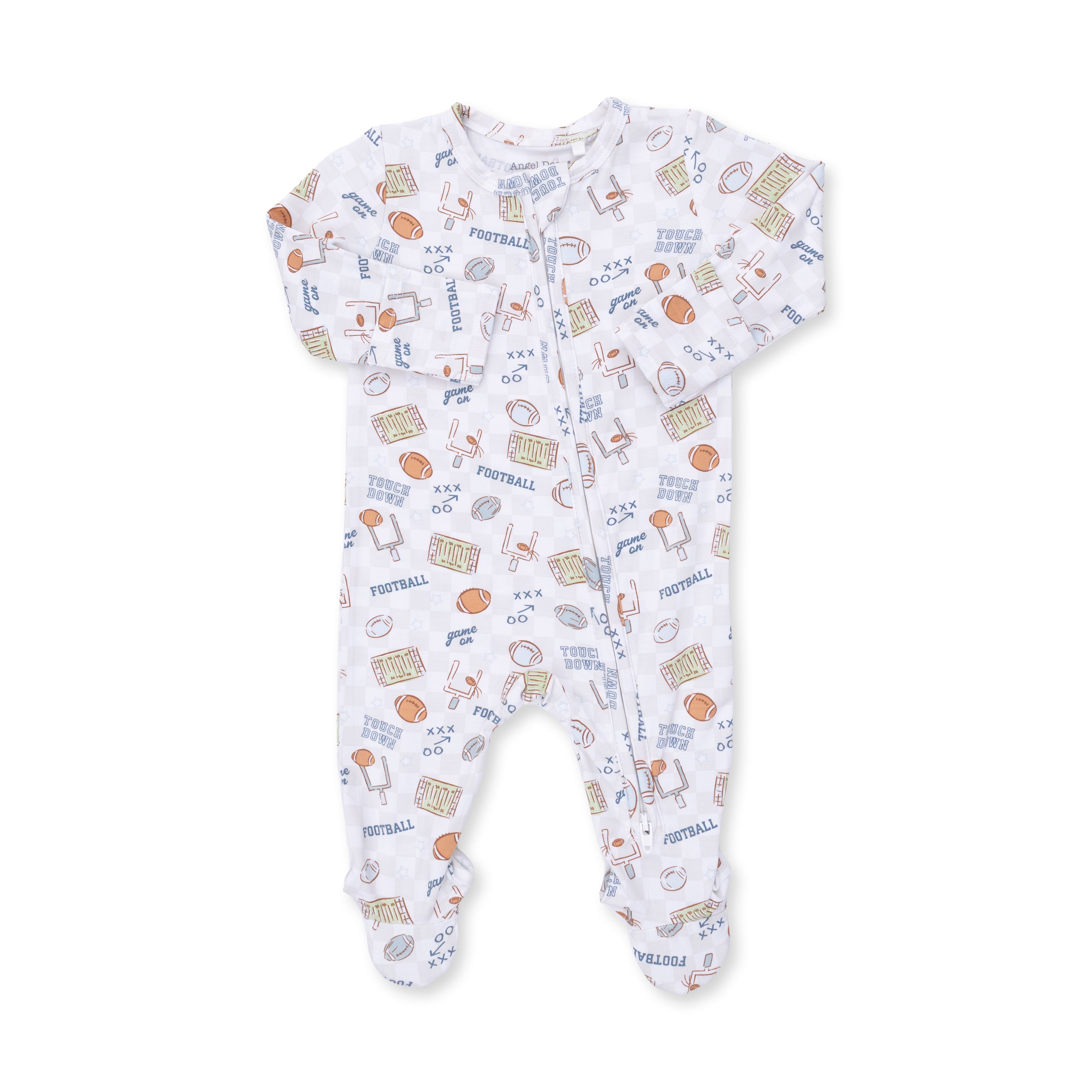 Football Check - 2 Way Zipper Footie