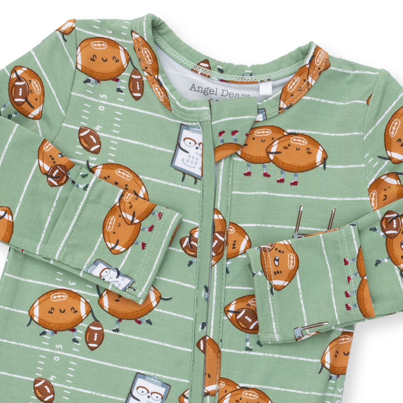 Footballs Playing Football - 2 Way Zipper Footie