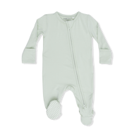 Solid Milky Green - 2 Way Zipper Footie