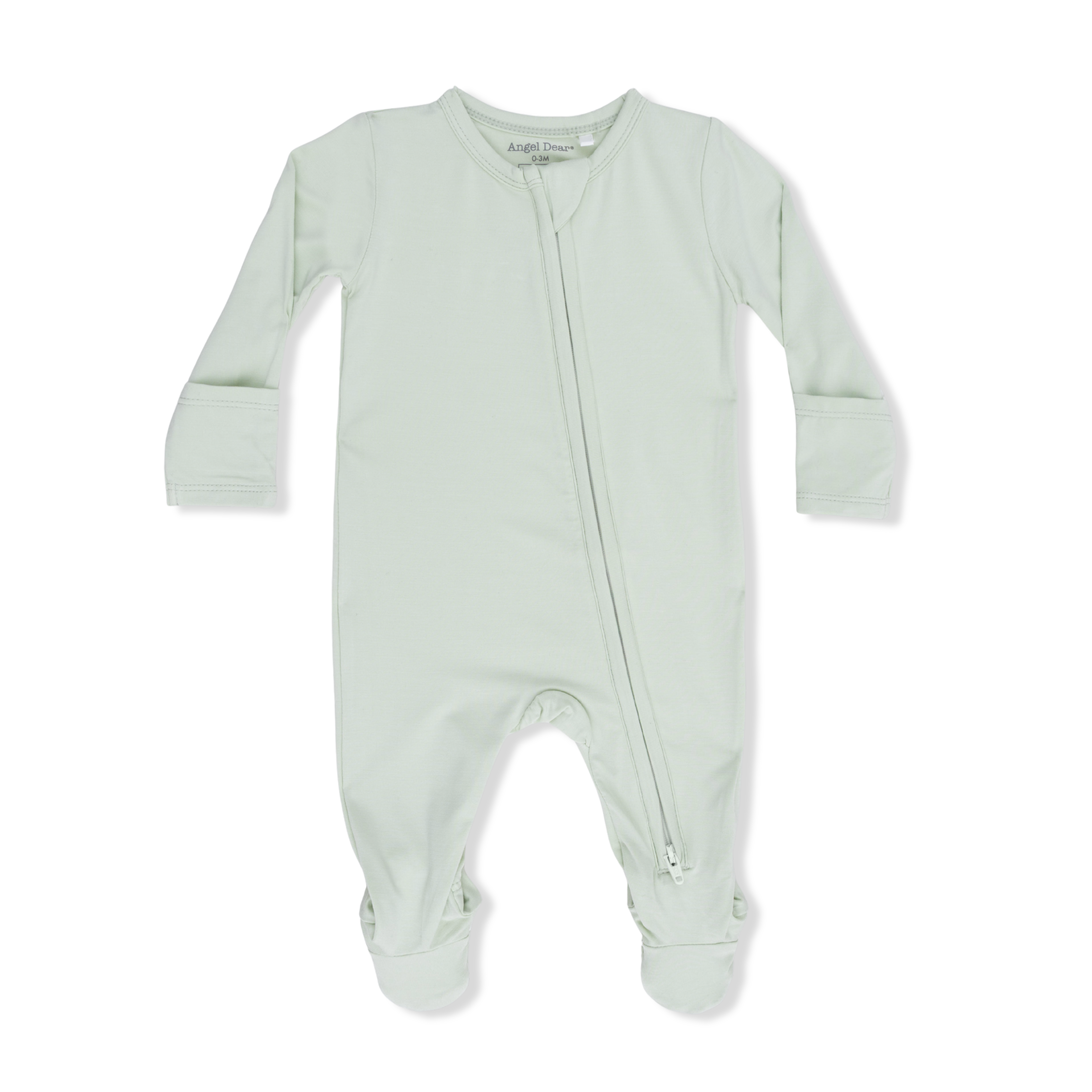 Solid Milky Green - 2 Way Zipper Footie