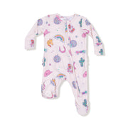 Disco Cowgirl - 2 Way Zipper Ruffle Back Footie