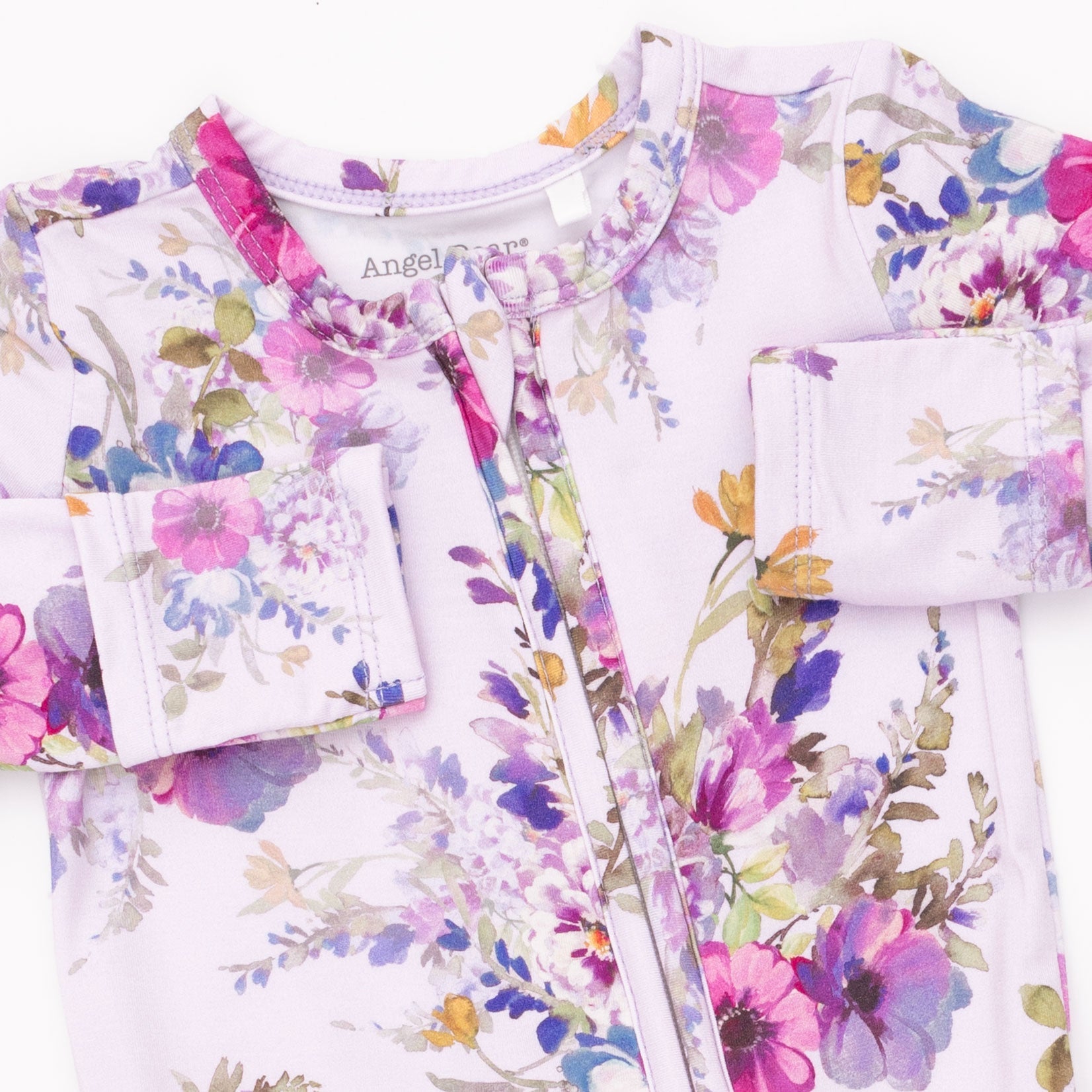 Dahlia Floral - 2 Way Ruffle Back Zipper Footie