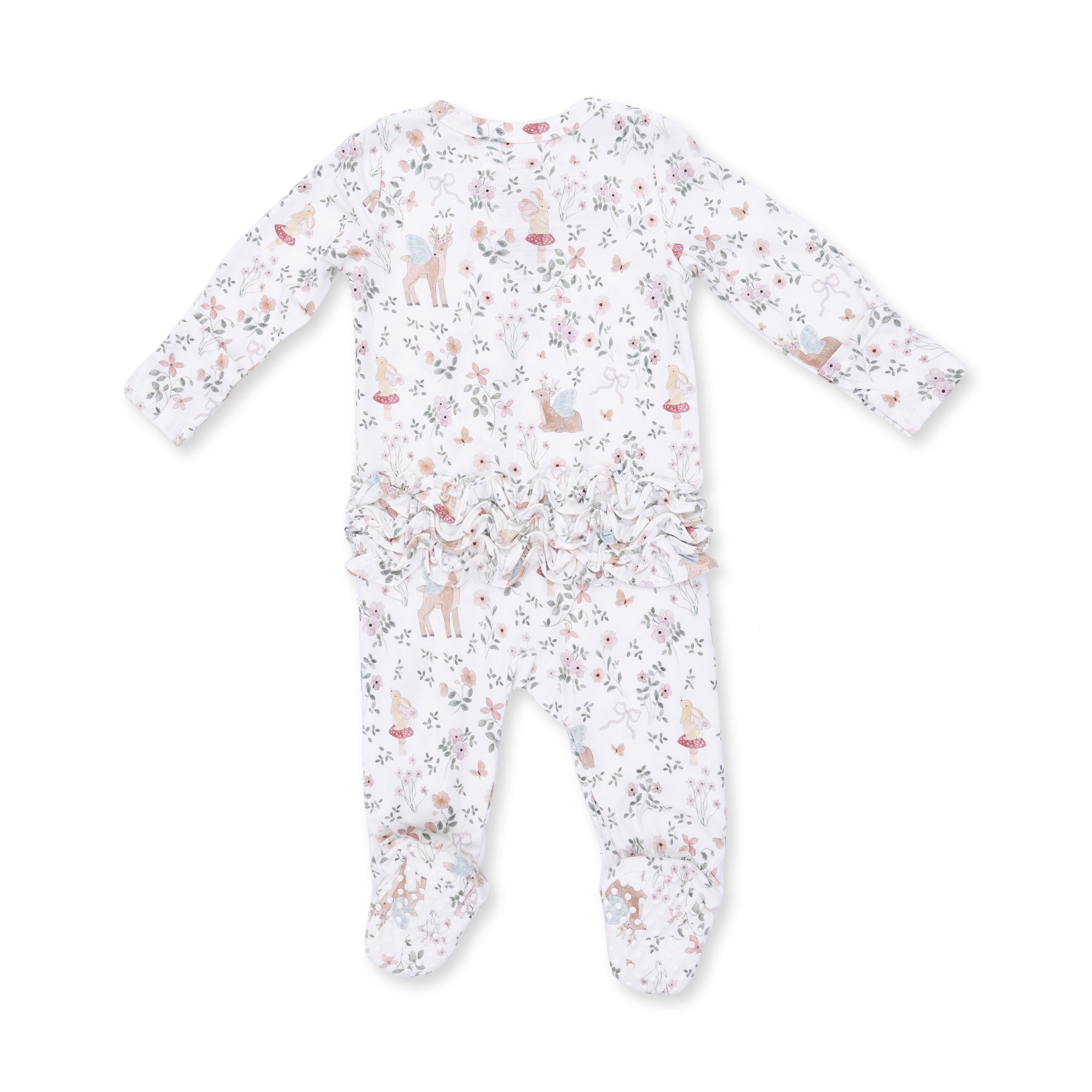 Enchanted Woodland - 2 Way Ruffle Back Zipper Footie