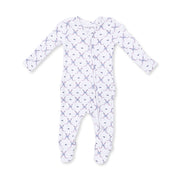 Simple Hockey Pink - 2 Way Ruffle Back Zipper Footie