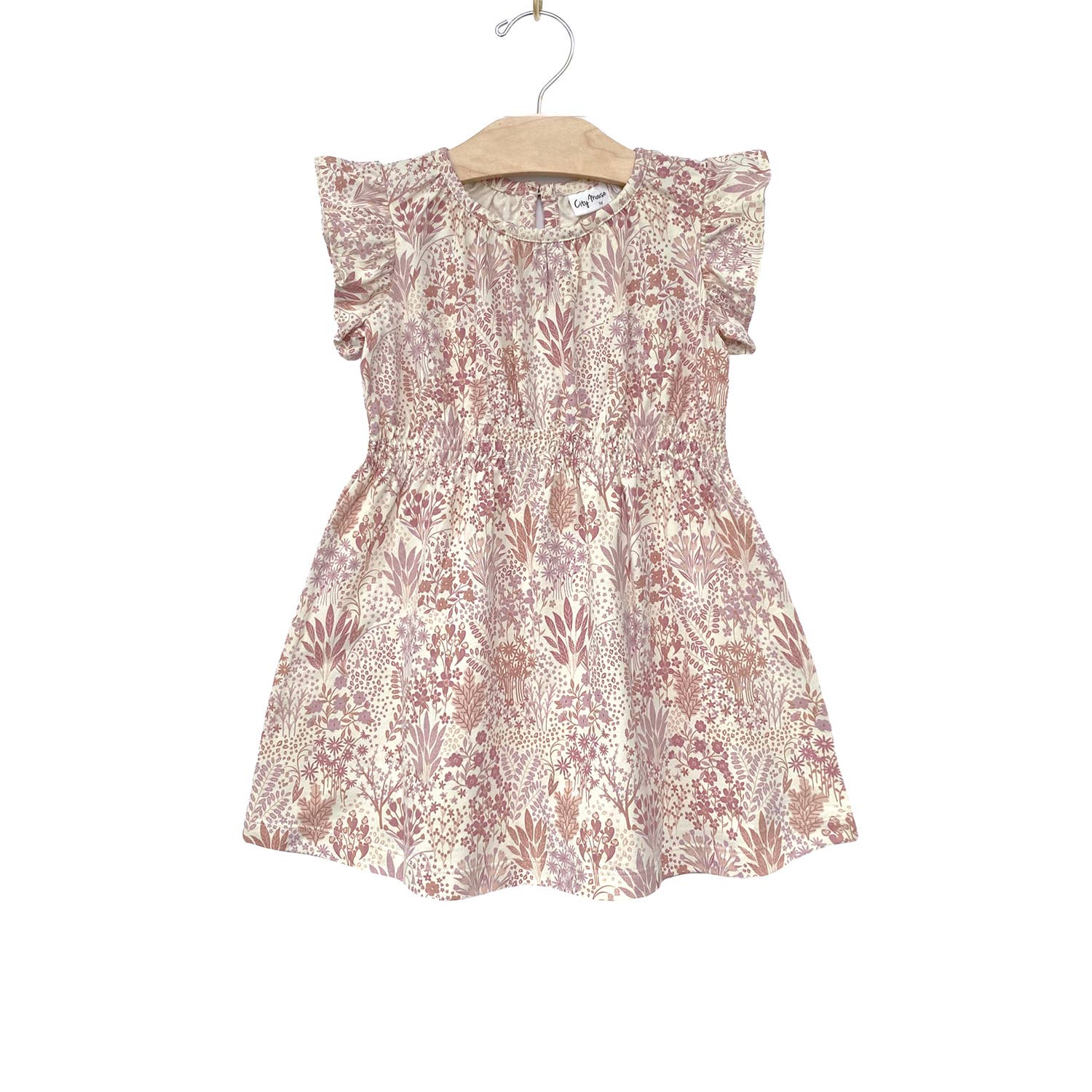 Shirred Waist Dress - Pastel Gardens