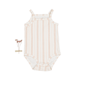 The Printed Tank Onesie - Rose Stripe
