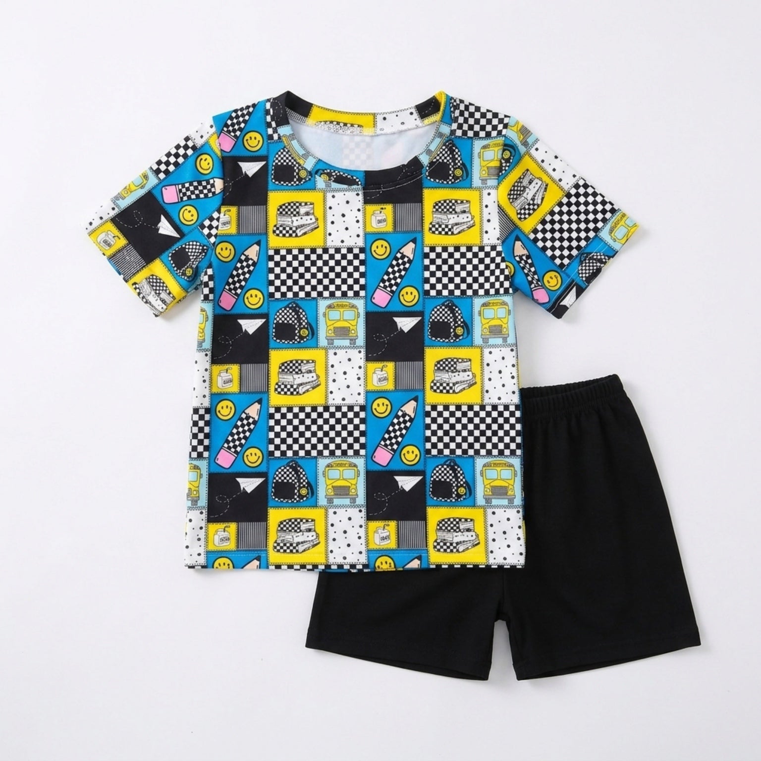 Checkered school set