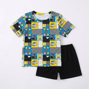 Checkered school set