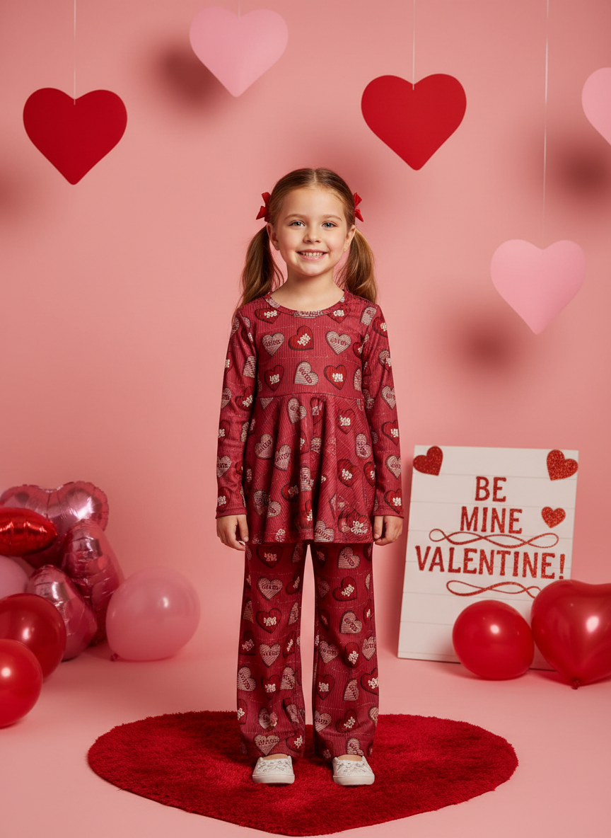 You are so loved ribbed lounge set