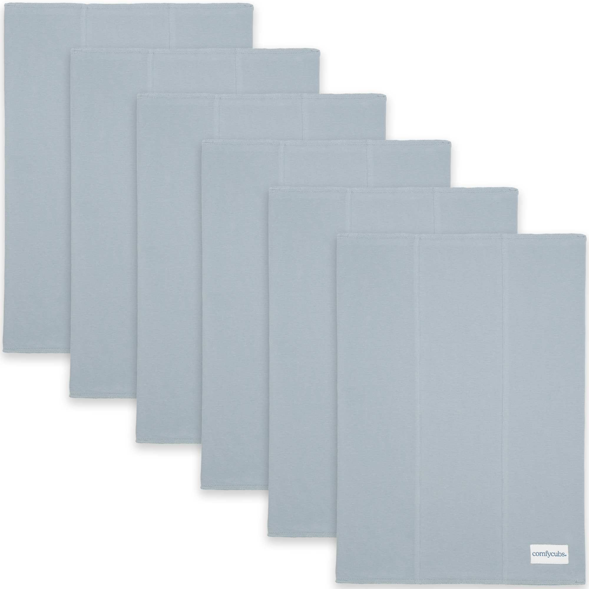 Cotton Burp Cloths in Pacific Blue
