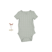 The Printed Short Sleeve Onesie - Anchor