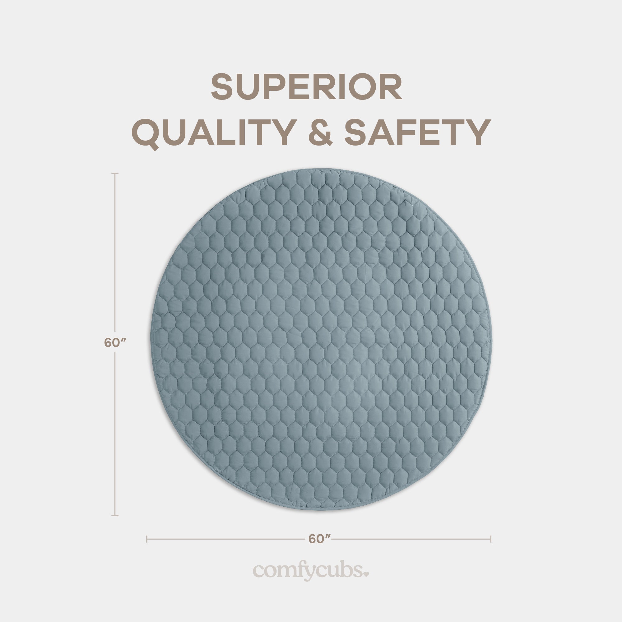 Play Mat with Non-Slip Bottom in Pacific Blue
