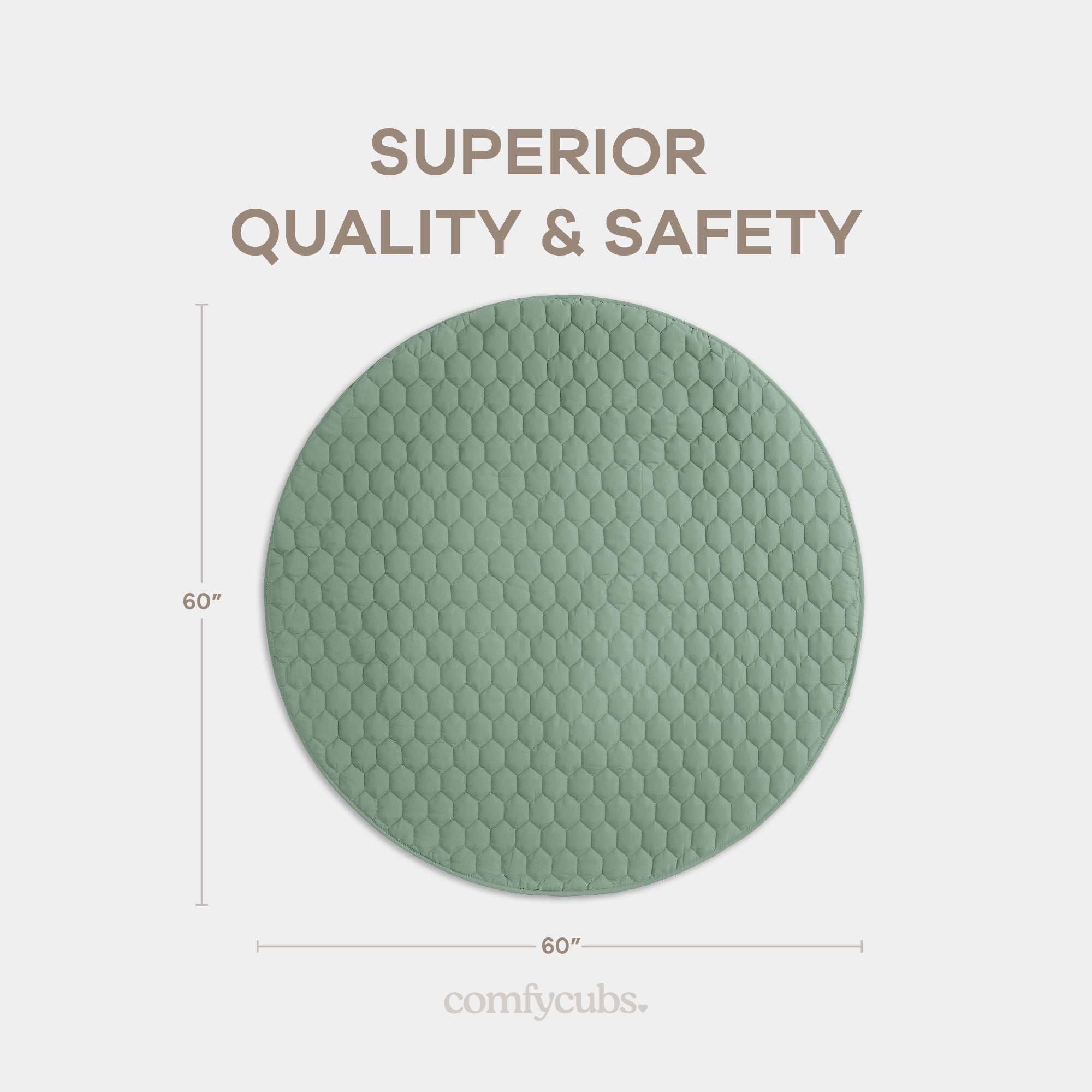 Play Mat with Non-Slip Bottom in Fern
