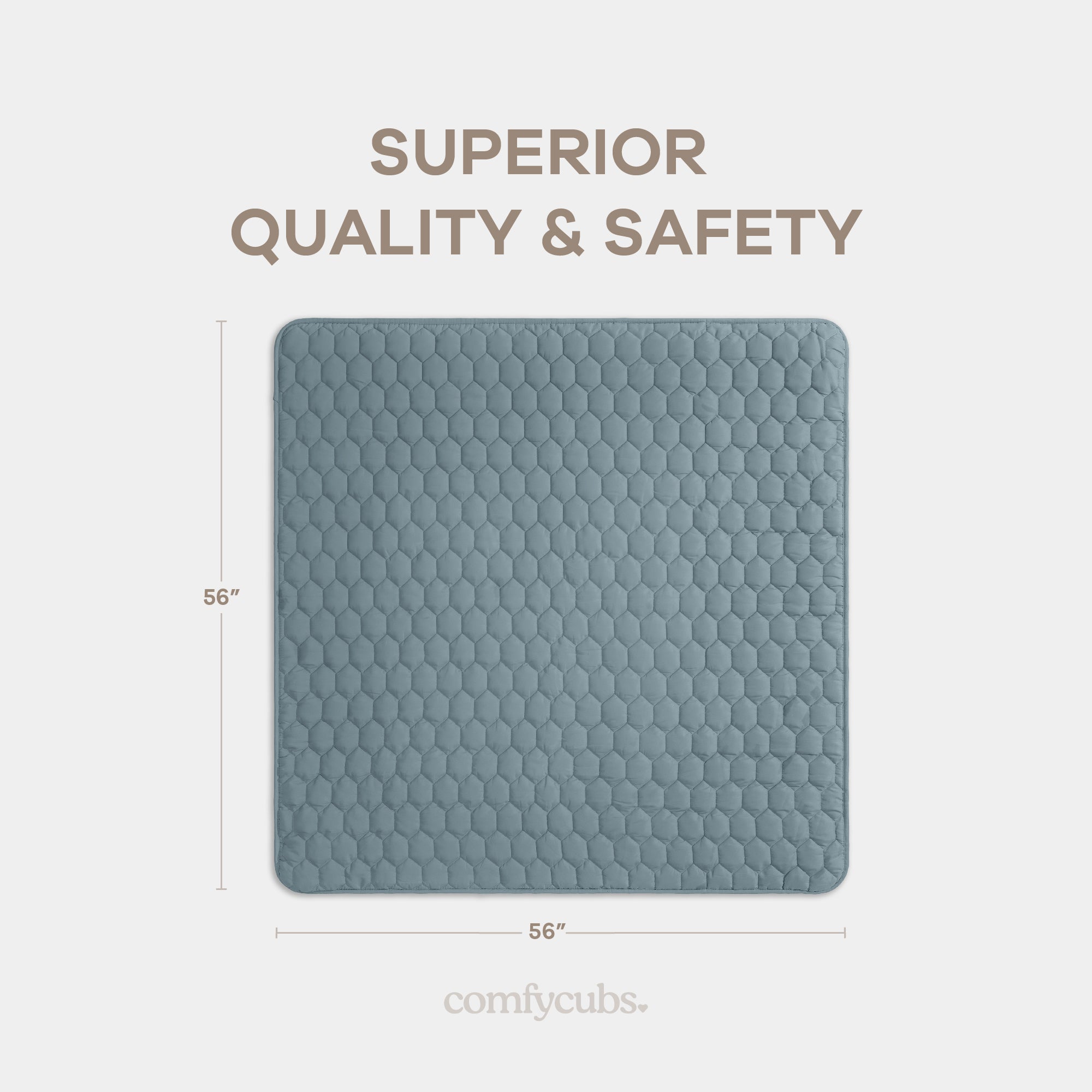 Play Mat with Non-Slip Bottom in Pacific Blue