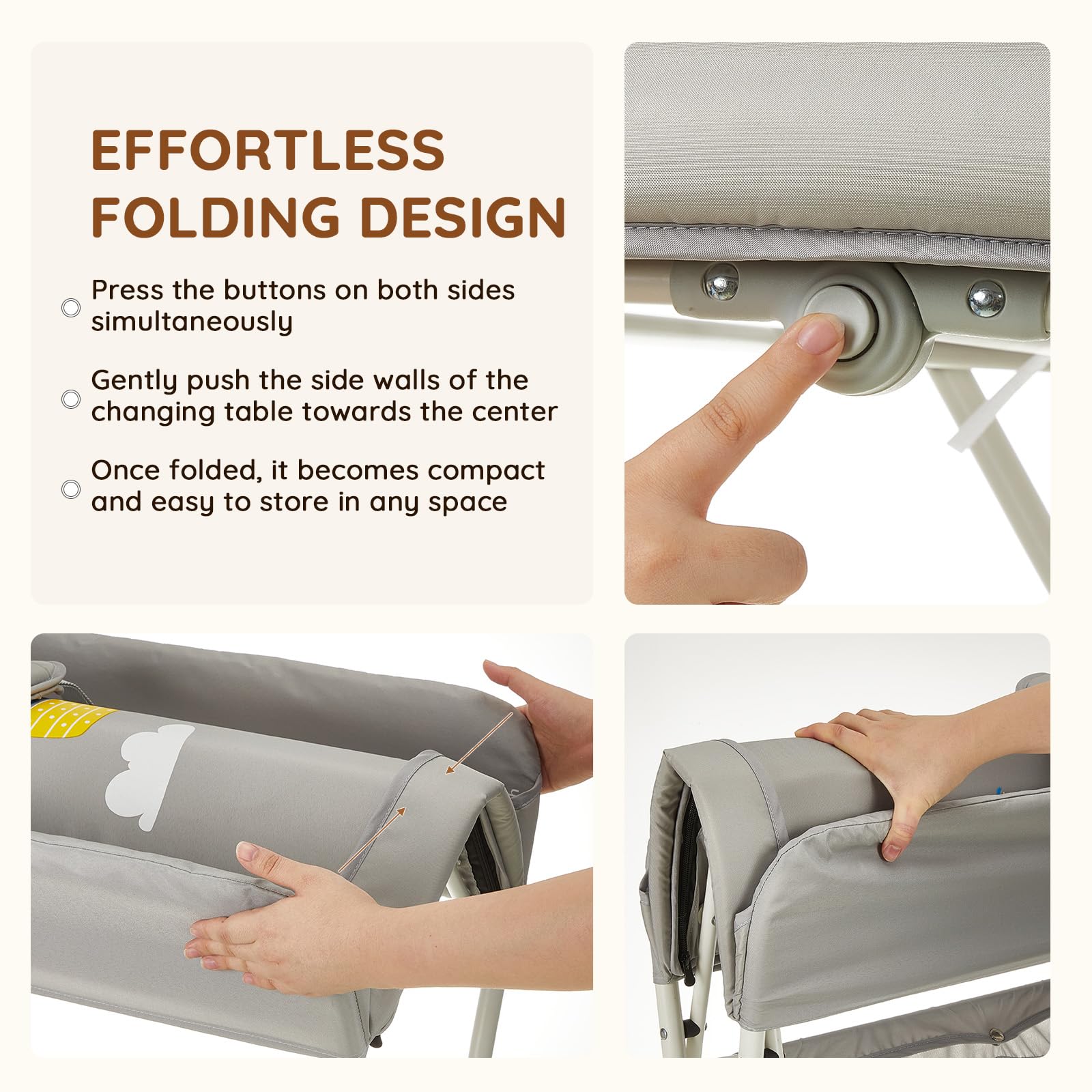 Portable Baby Changing Table with Wheels
