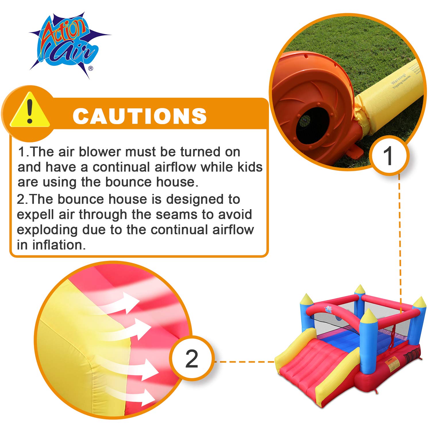 Kids Inflatable Bounce House with Slide
