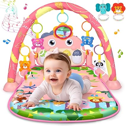 Baby Gym Play Mats Baby Toys Tummy Time Mat Musical Activity Center