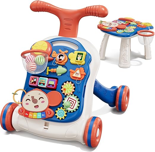 3 in 1 Baby Walker and Activity Center for Girl, Learning to Walk,