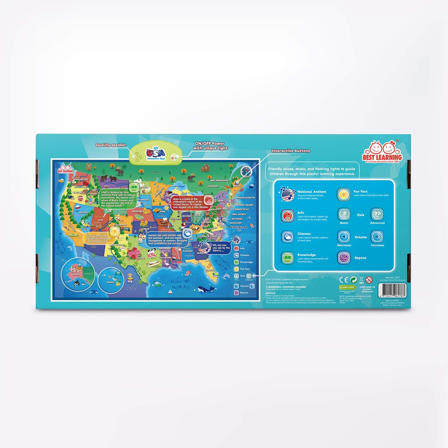 i-Poster My USA Interactive Map - Educational Talking Toy for Kids