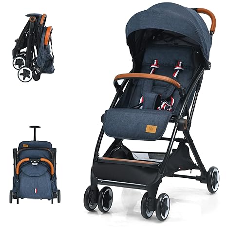 Lightweight Baby Stroller, Compact One-Hand Luggage-Style Travel Stroller for Airplane