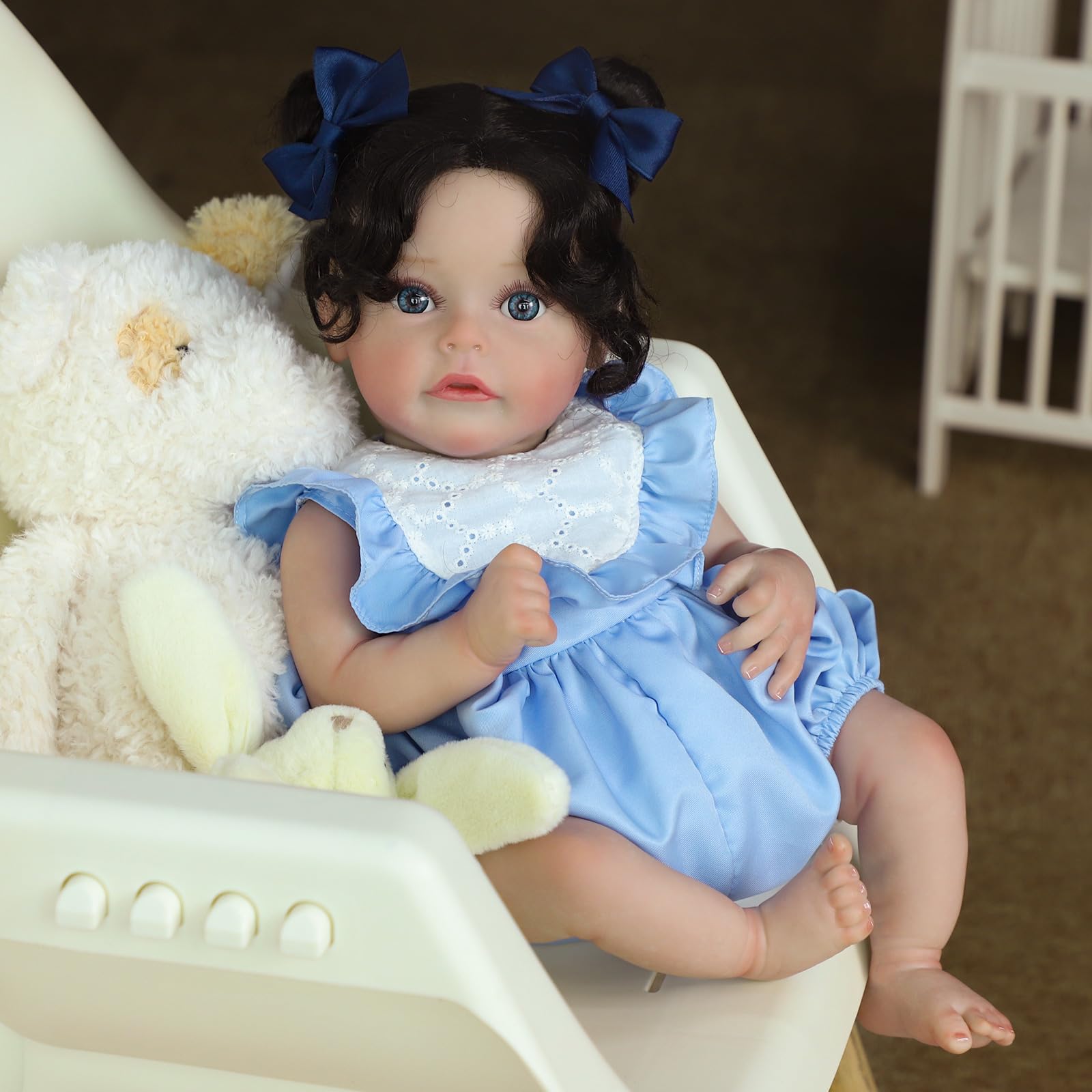 Reborn Baby Dolls Girl, 18Inch Newborn Baby Doll with Soft Weighted Cloth Body, Lifelike