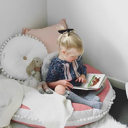 Large Kids Floor Cushion Seating, Circle Kids Floor Pillow