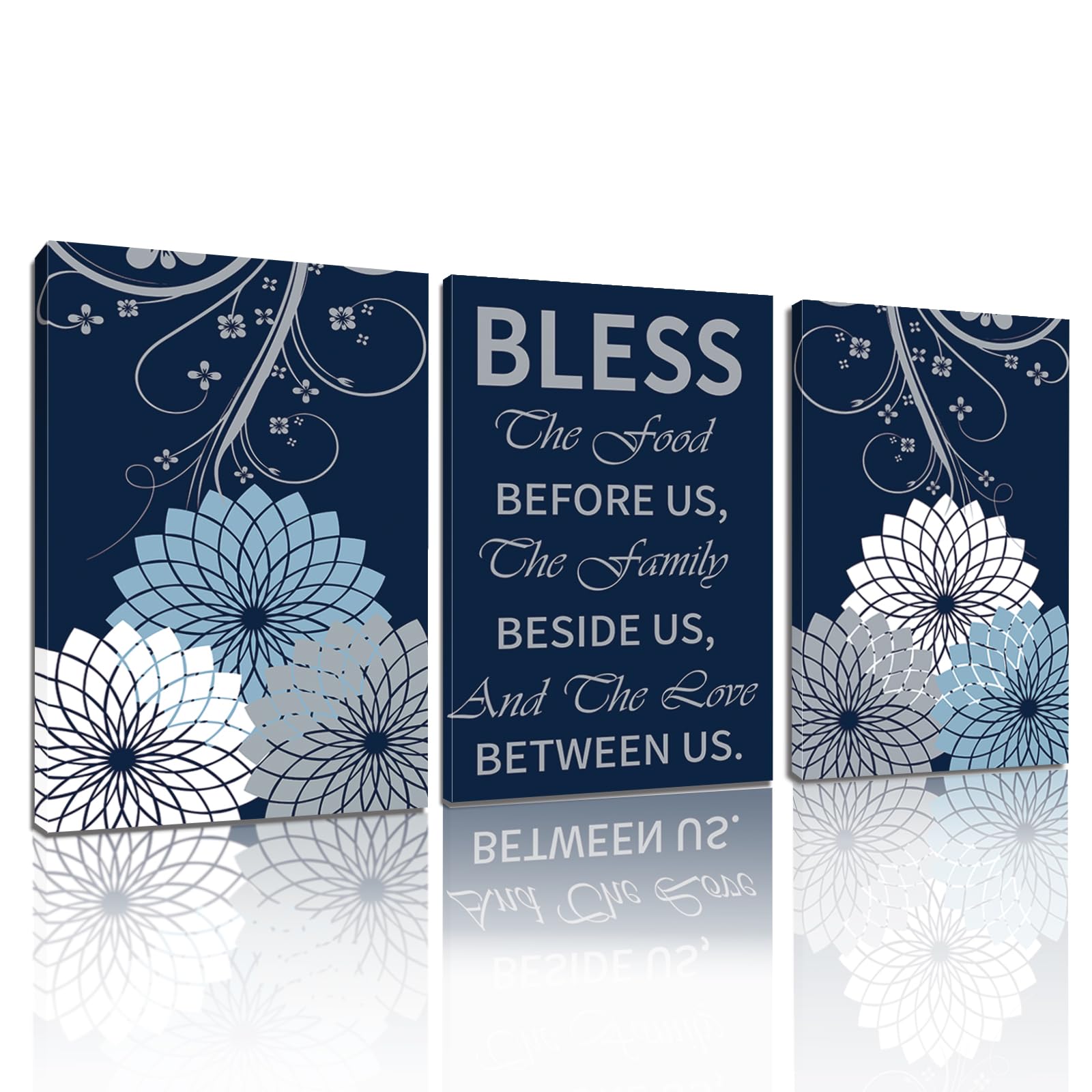 Before Us Canvas Painting Set of 3 - Unframed Kitchen Wall Pints