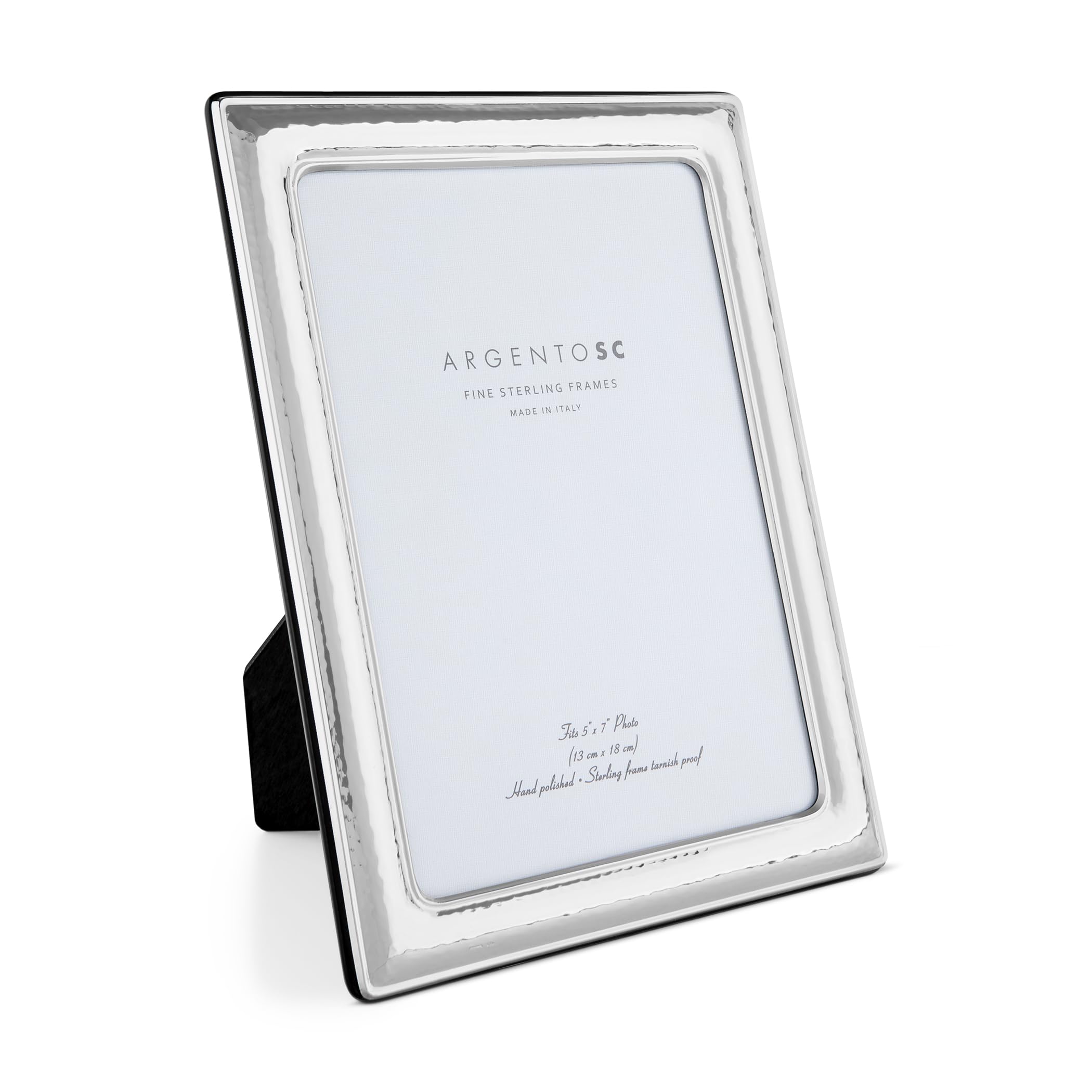 Hammered Sterling Silver Picture Frames - Handmade in Italy, Tarnish-free