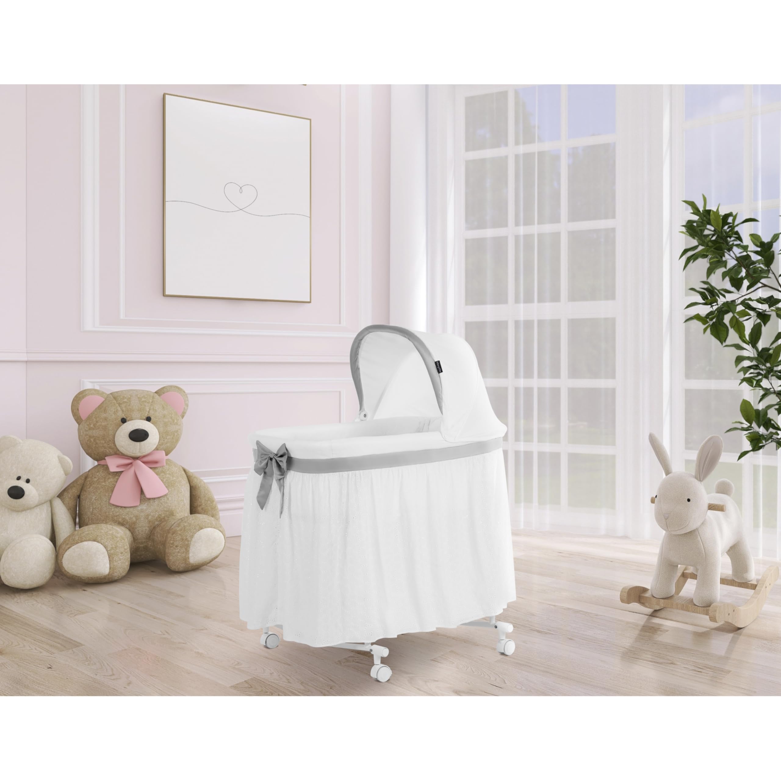 2-in-1 Convertible Baby Bassinet with Rocking Mode