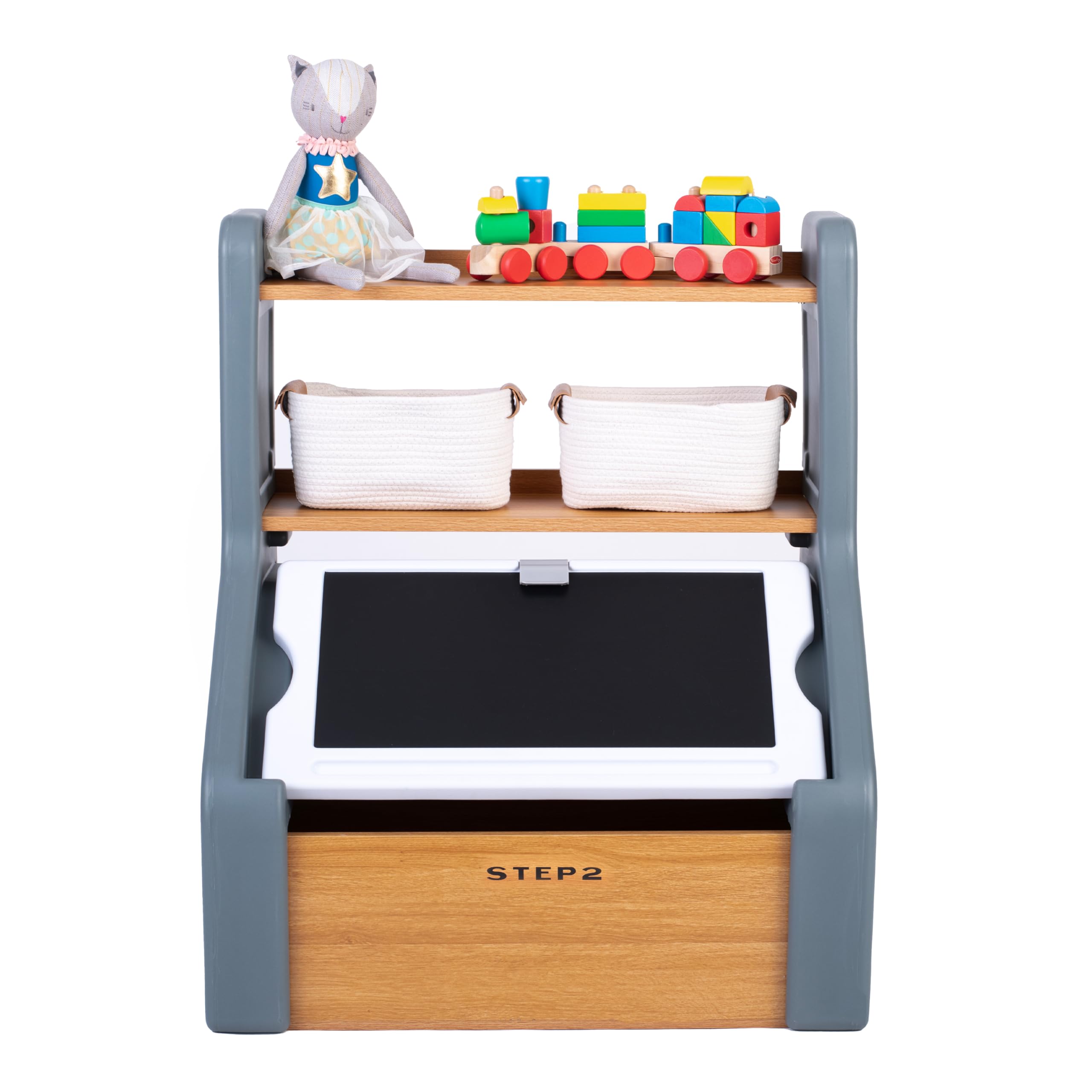 Harmony Toy Storage Box, Kids Toy Storage Bin with Chalkboard Lid