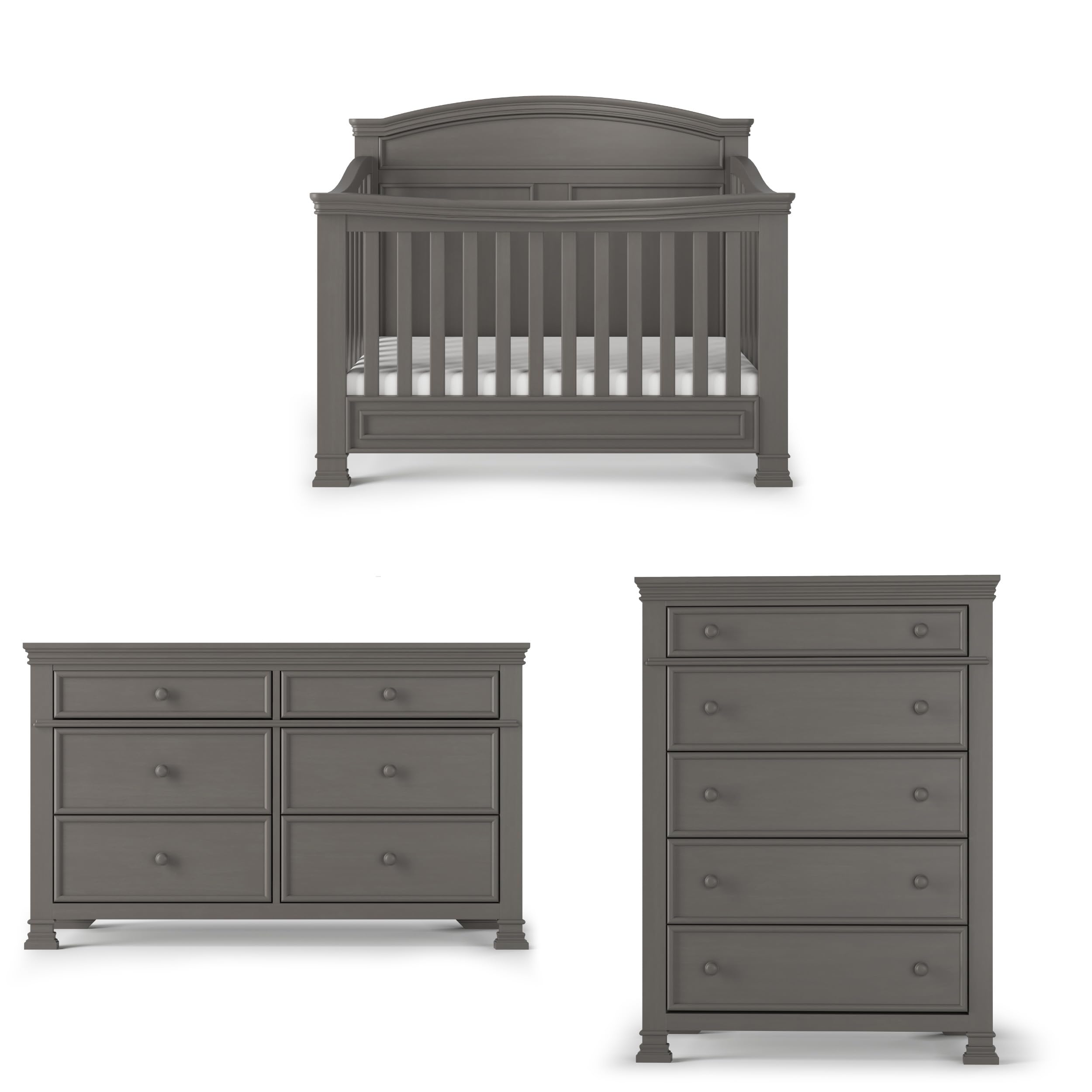 Westgate 3-Piece Nursery Furniture Set with 4-in-1 Convertible Crib
