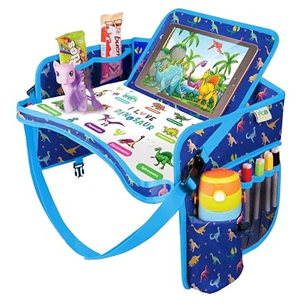Car Seat Tray for Toddler - Waterproof Carseat Table Top - Kids Travel Tray