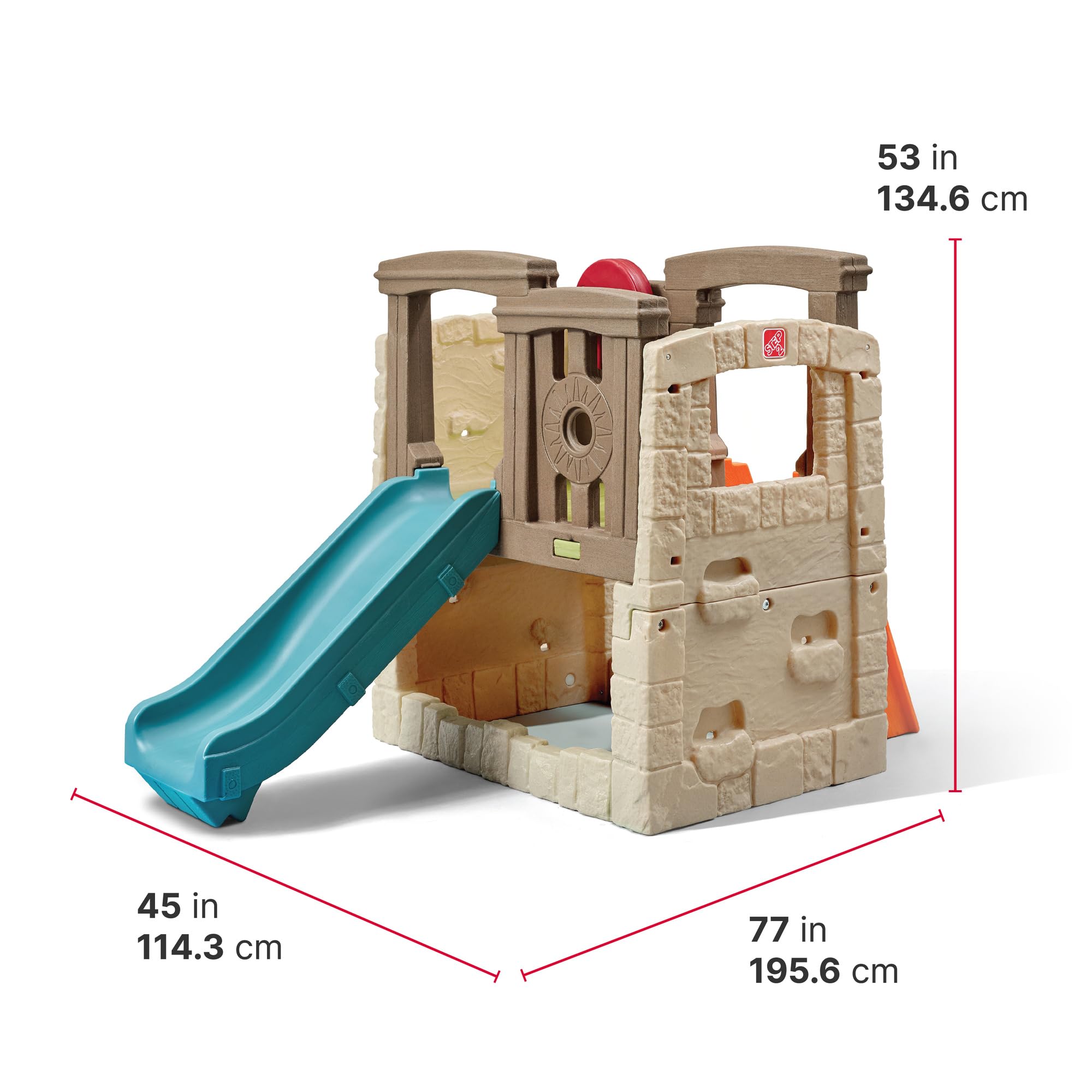 Woodland Climber II Kids Playset with Slide and Climbing Wall