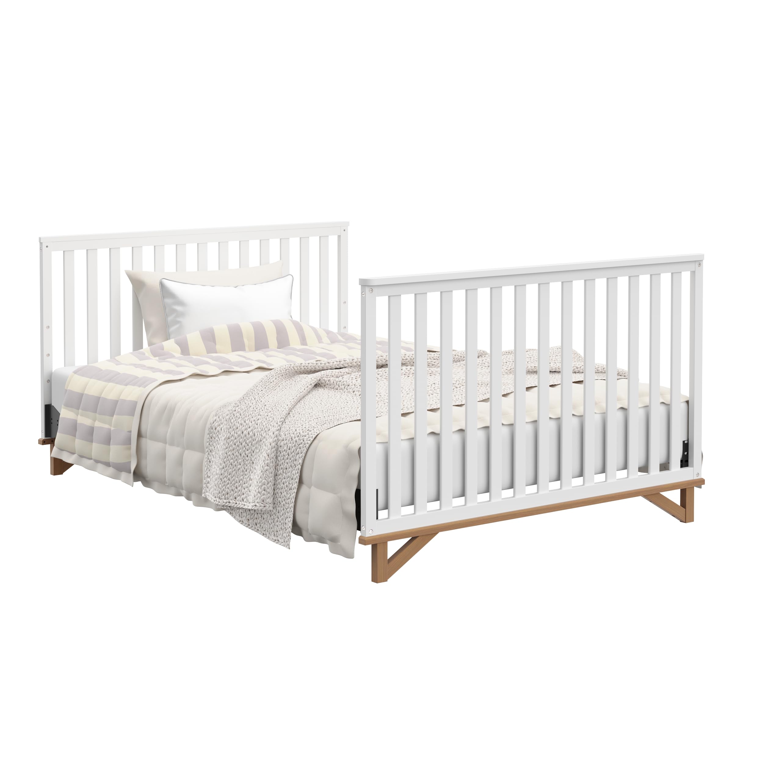 Santa Monica 5-in-1 Convertible Crib with Two-Tone Design