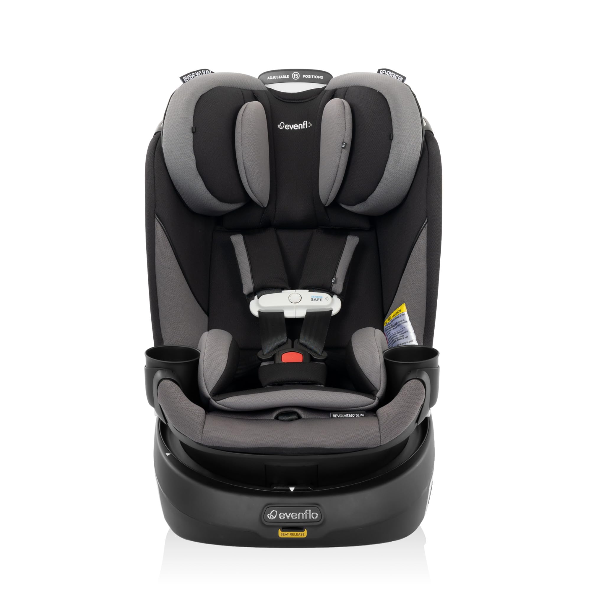Gold Revolve360 Slim 2-in-1 Rotational Car Seat with SensorSafe (Obsidian Black)
