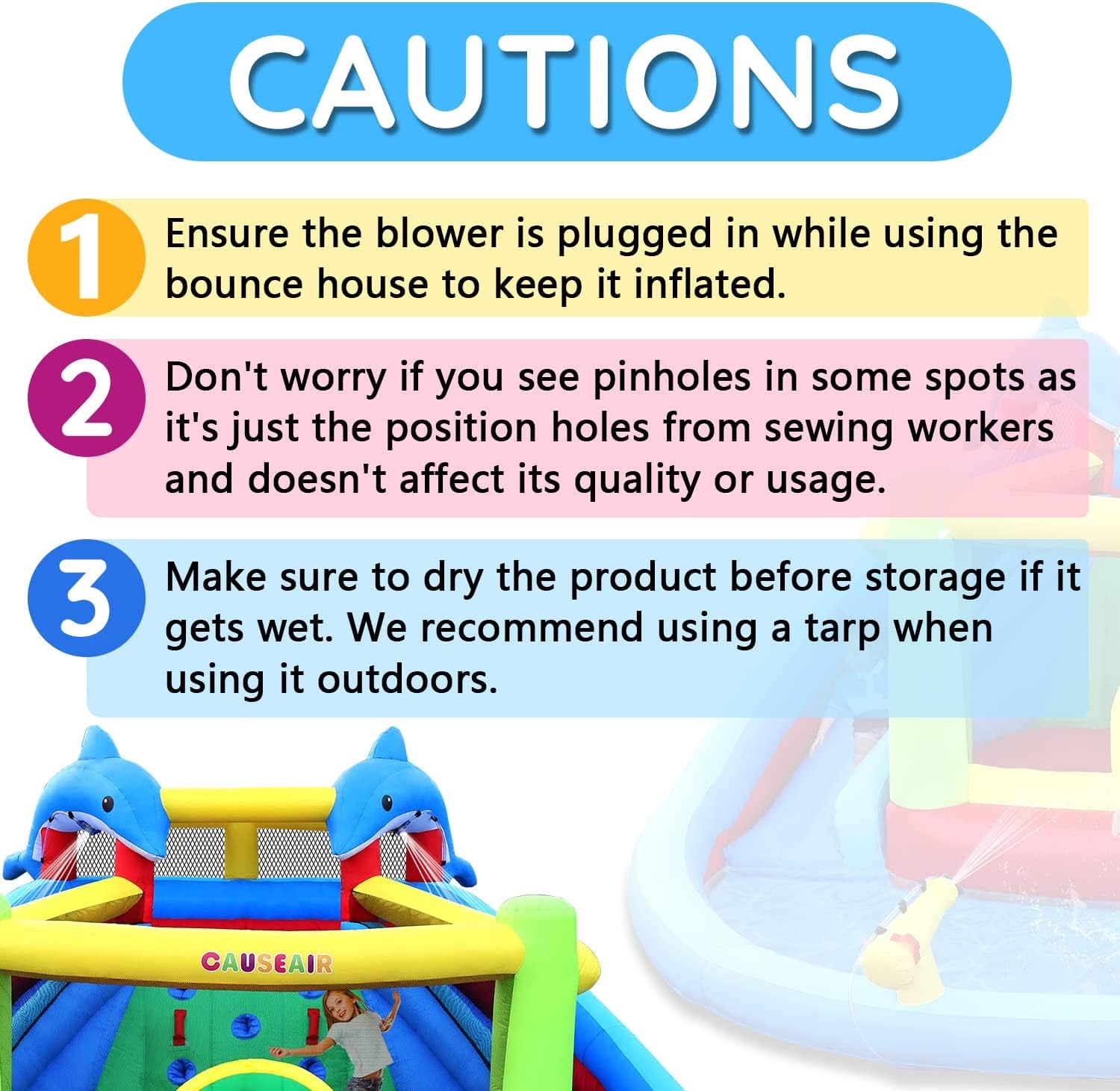 Inflatable Water Slide Bounce House with Double Slides