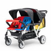 H4E Quad Stroller Wagon for Kids, 4-Seater Daycare Baby Stroller