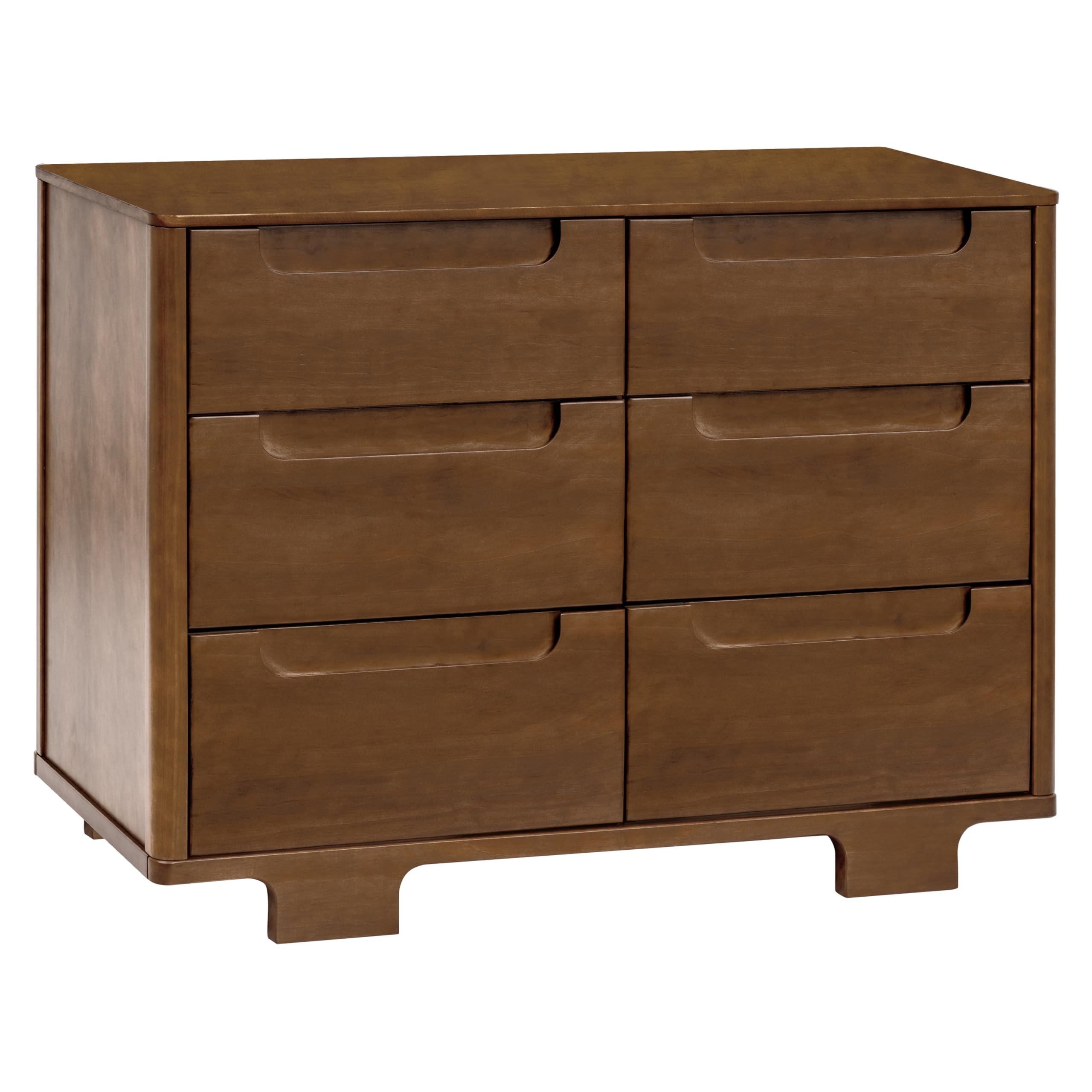 6-Drawer Dresser with Arched Feet and Curved Hand Grooves