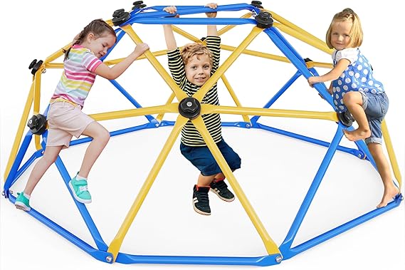 Climbing Dome, 10FT Dome Climber with Hammock & Swing for Kids 3-10