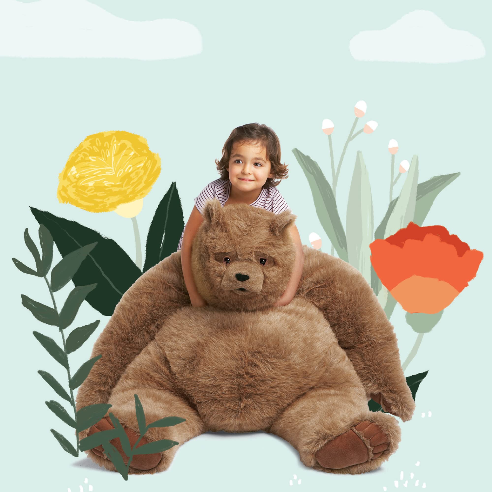 Kodiak Bear Jumbo 40" Huggable Stuffed Animal and Plush Room Décor for 4 Years and Up
