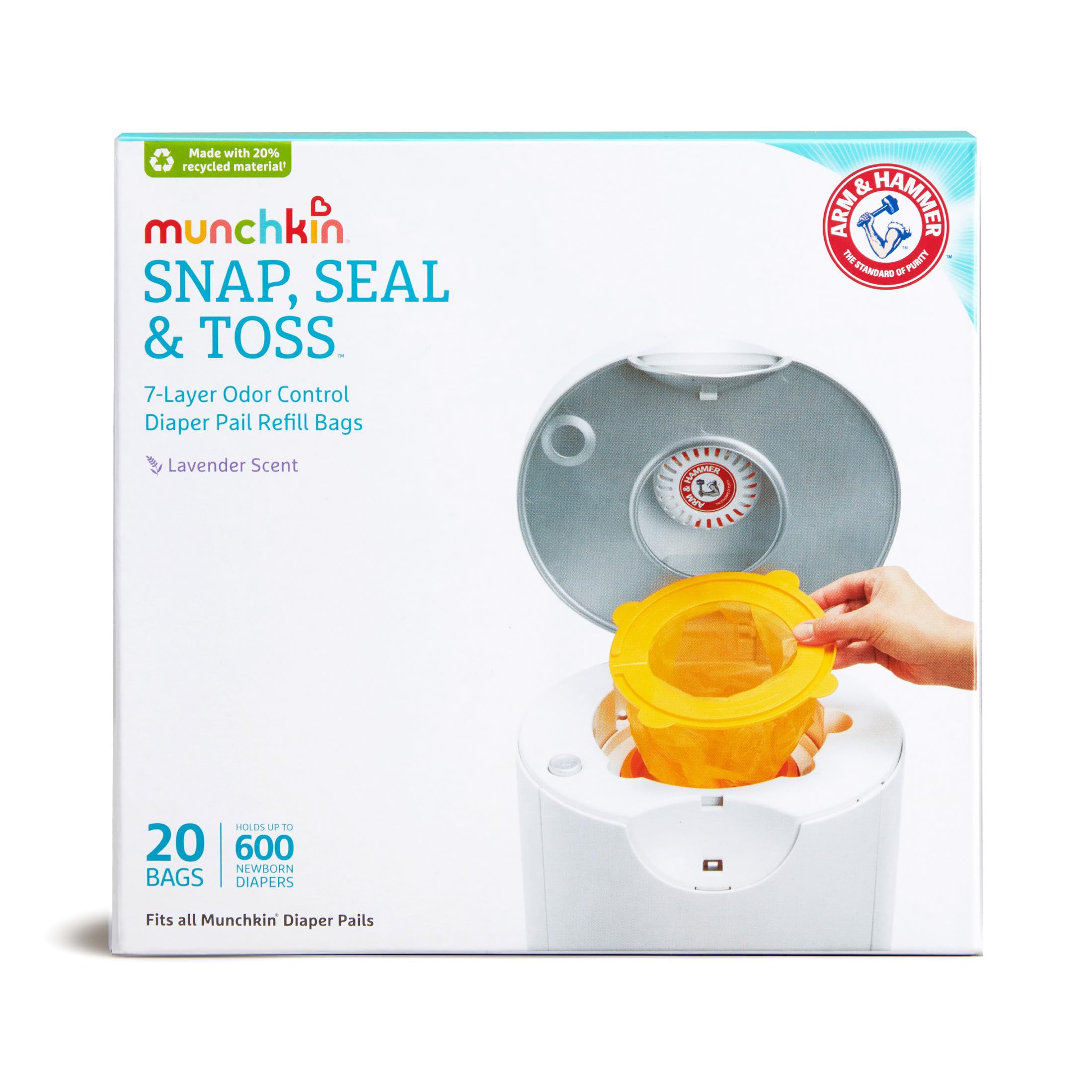 Arm & Hammer Diaper Pail Snap, Seal & Toss™ Refill Bags