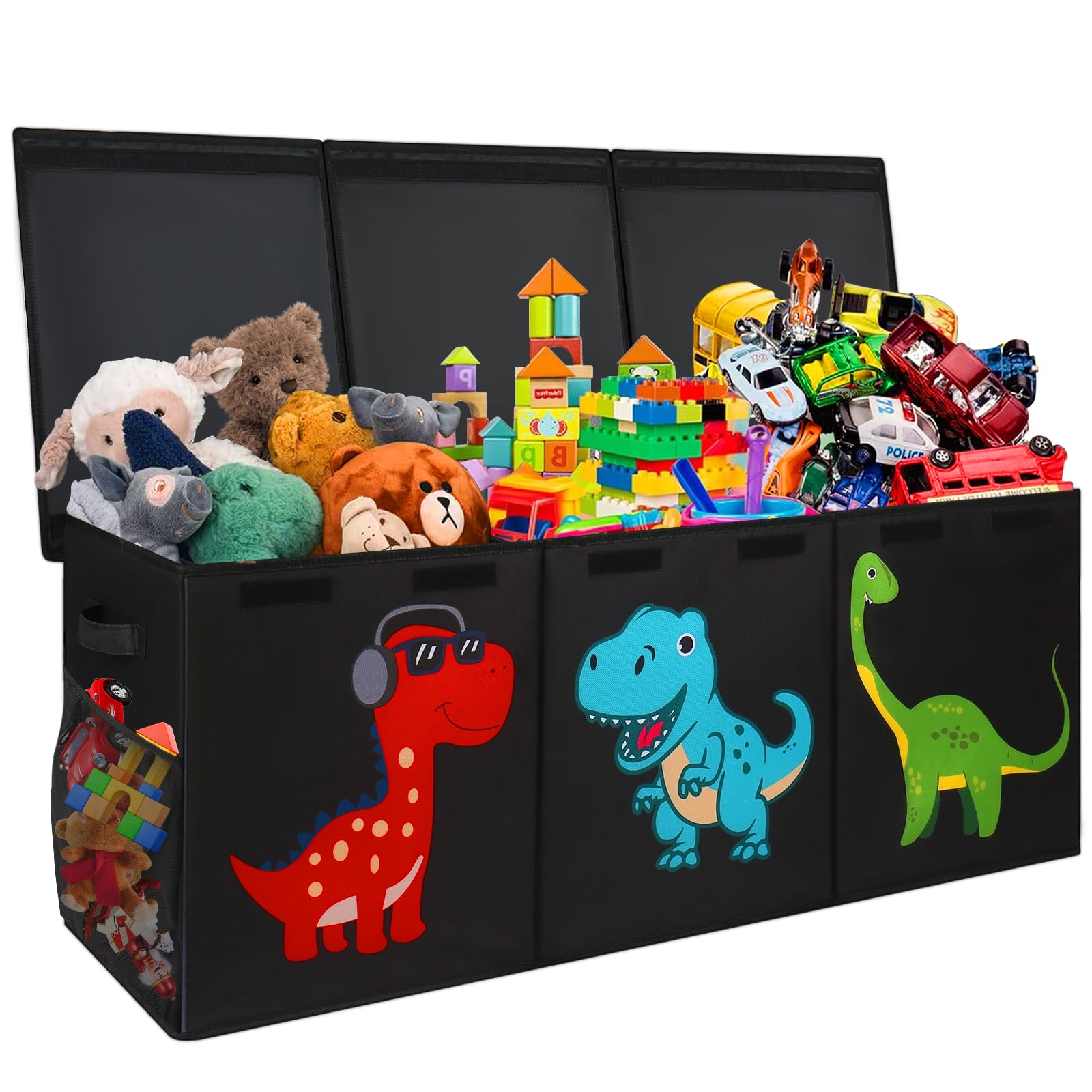 Large Toy Box, Collapsible Sturdy Storage Organizer with Lids