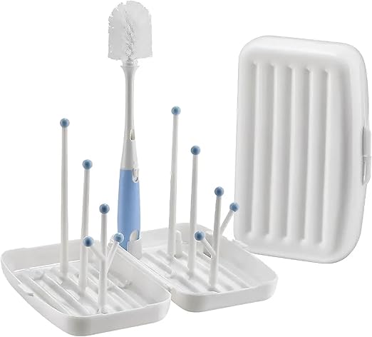 Travel Baby Bottle Drying Rack, Airplane Essentials Cleaning kit Organizer
